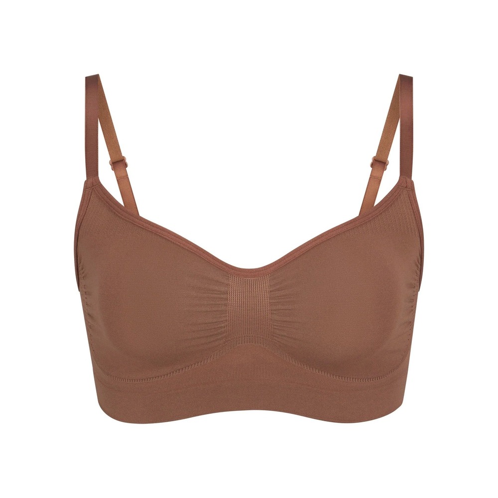 SKIMS Seamless Sculpt Bralette Bra Size L/XL Oxide Brown Women's